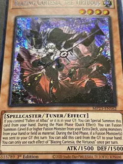 3x Blazing Cartesia, The Virtuous | MP23-EN162 | Prismatic Secret Rare | YuGiOh! - Image 2