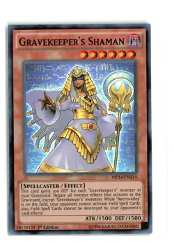 Gravekeeper’s Shaman - MP14-EN214 - 1st Edition - Super - Yugioh NM - Image 1