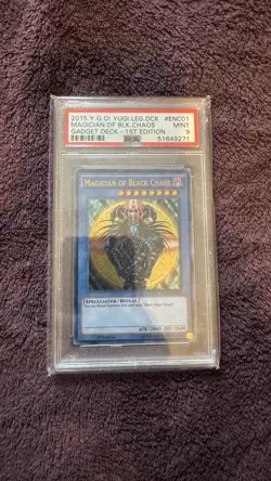 Yu-Gi-Oh! TCG Magician of Black Chaos PSA 9 Mint 1st Edition Ultra Rare - Image 1
