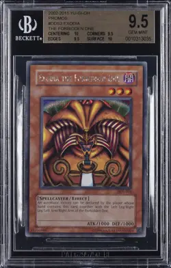2002 YU-GI-OH! PROMO DDS-DARK DUEL STORIES #003 EXODIA THE FORBIDDEN ONE BGS 9.5 - Image 1