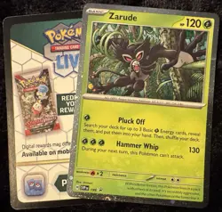 Pokemon TCG Zarude #199, Black Star Promo Card, Cosmos Holo, Destined Rivals - Image 1