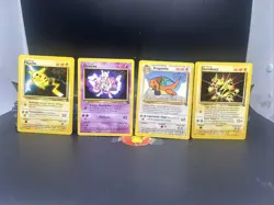 Pokemon WB Movie Promo Card Set Pikachu, Mewtwo, Dragonite, Electabuzz (1999) - Image 1