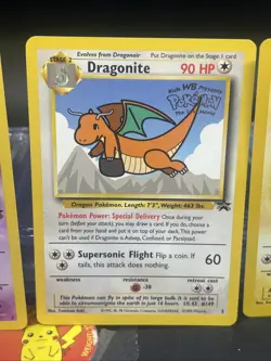 Pokemon WB Movie Promo Card Set Pikachu, Mewtwo, Dragonite, Electabuzz (1999) - Image 3