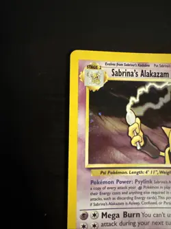 Pokemon TCG Gym Challenge Sabrina's Alakazam Holo Card Rare 16/132 LP - Image 3
