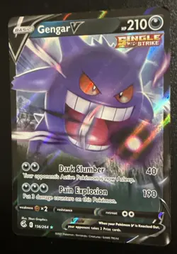 Pokemon TCG Fusion Strike Gengar v Holo Ultra Rare Card 156/264 Near Mint/Mint - Image 3