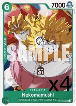 4X One Piece Card Game Nekomamushi OP12-032 Uncommon NM - Image 1