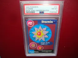 1999 Pokemon Burger King UnPerforated Starmie card #121 Psa 8 Nm/Mint - Image 1