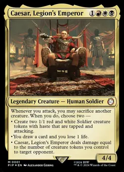 x1 Caesar, Legion's Emperor - Foil M MTG Universes Beyond: Fallout M/NM, English - Image 1
