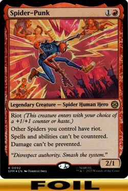 1x - Spider-Punk - FOIL #92 - Marvel's Spider-Man - NM MTG - Image 1