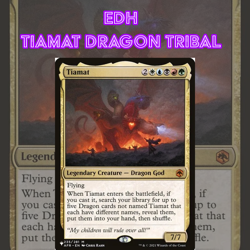 EDH - Tiamat Dragon Tribal, MTG Commander Deck, Bracket 2 - Image 1