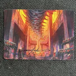 1x Art Series (55/81) Gold Signature - Bloodfell Caves MTG March of the Machine - Image 1