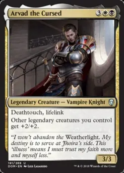 Arvad the Cursed Light Play, English Magic the Gathering MTG Dominaria - Image 1