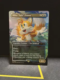 Secret Lair x Sonic: Miles "Tails" Prowler 2085 ✨RAINBOW FOIL✨ Magic MTG - Image 1
