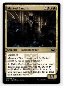 MTG Masked Bandits 201/281 SNC Streets of New Capenna Common Magic the Gathering - Image 1