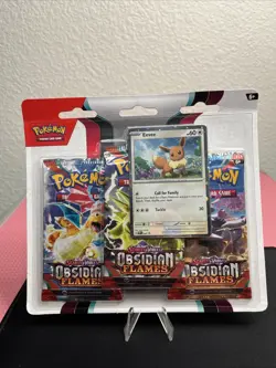 Pokemon TCG Obsidian Flames Blister - 3 Packs + Eevee Promo Foil - Sealed! 820650853784 - Image 2