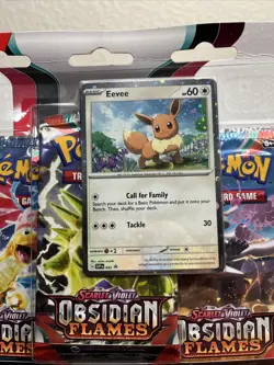 Pokemon TCG Obsidian Flames Blister - 3 Packs + Eevee Promo Foil - Sealed! 820650853784 - Image 3