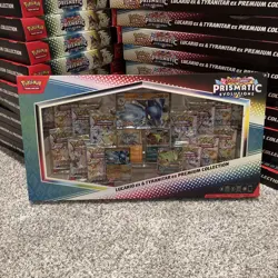10x Pokemon TCG Prismatic Evolutions Lucario x Tyranitar Premium Collection - Image 2