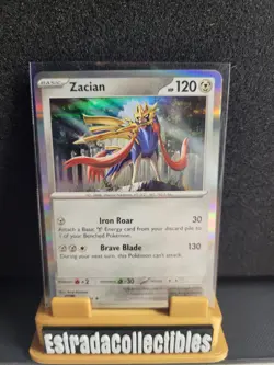 Pokemon TCG Zacian Scarlet Violet Paradox Rift 136/182 Holo Pokemon Trading TCG - Image 1