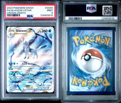 2023 Pokemon Sword and Shield Crown Zenith GG40 Full Art Glaceon VSTAR PSA 9 - Image 1