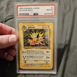 1999 POKEMON JUNGLE #4 JOLTEON HOLO PSA 8 - Image 1