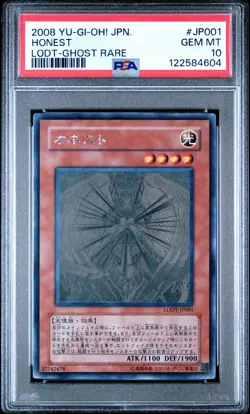 Yugioh Japanese Honest LODT-JP001 Ghost Rare PSA 10 GEM MINT - Image 1