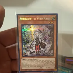 Yugioh Astellar of the White Forest MP25-EN079 Prismatic Secret Rare Near Mint - Image 1