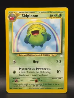 Skiploom - 52/64 - Neo Revelation - Common - Unlimited - Pokemon TCG Card - NM - Image 1