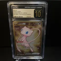 Pokemon 151 Gold Mew EX UPC Metal Promo Card 205/165 CGC PRISTINE 10 - Image 1