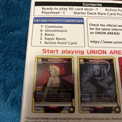Full Metal Alchemist Trading Card Game. Union Arena Deck. English. Age 9+ - Image 3