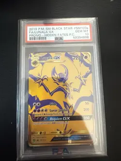 Pokemon TCG Lunala GX SM103a Promo Holo Card Sun & Moon Black Star PSA 10 - Image 1