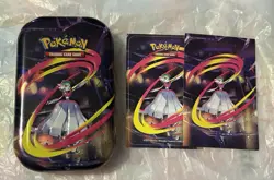 Pokemon Mega Evolution Mini Tin Mega Gardevoir Tin NO PACKS! Sticker & Info Card - Image 1
