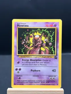Mewtwo 14 NM Vintage WoTC Black Star Pokemon Promo Card. - Image 1