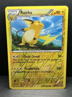 Raichu #43/146 XY Base Set Reverse Holo Rare Pokemon Card 2014 EX/NM Pokemon - Image 1