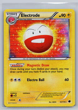 Electrode - BW Plasma Freeze 33/116 Holo Rare Black White Pokemon 151 Card NM - Image 1