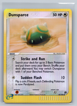 Dunsparce 60/100 Reverse Holo Pokemon TCG Card Sandstorm NM - Image 1