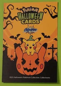 2025 Pokemon Halloween Collectoons Card #118 Pikachu Poncho Carbink Peru Foil - Image 2