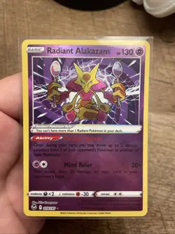Radiant Alakazam Silver Tempest Holo Card 059/195 Near Mint +Bonus FREE SHIPPING - Image 1