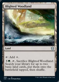 Blighted Woodland - Near Mint MTG Commander 2021 Strixhaven - Image 1