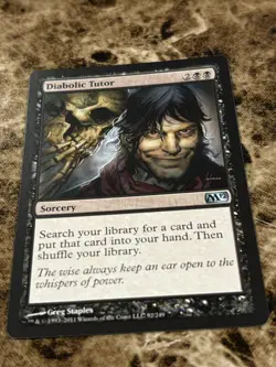 DIABOLIC TUTOR Magic MTG M12 Core Set LP - Image 1