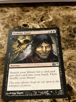 DIABOLIC TUTOR Magic MTG M11 Core Set LP - Image 1