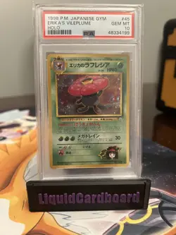 1998 POKEMON ERIKA'S VILEPLUME JAPANESE HOLO RARE #045 GYM - PSA 10 GEM MINT - Image 1