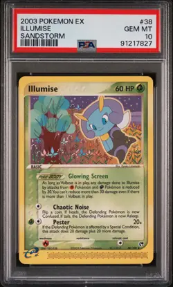 2003 POKEMON EX SANDSTORM #38 ILLUMISE PSA 10 - Image 1