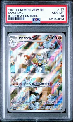 2023 POKEMON MEW EN-151 ILLUSTRATION RARE MACHOKE 177/165 PSA 10 GEM - Image 2