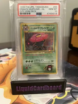 PSA10 1998 POKEMON TAMAMUSHI ERIKA'S VILEPLUME CITY GYM DECK - HOLO #45 JAPANESE - Image 1