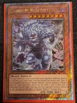 Yugioh! Danger! Bigfoot! (Alternate Art) - RA03-EN019 - Platinum Secret Rare - 1 - Image 1