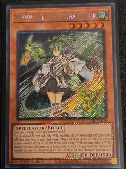 Yugioh Wynn the Wind Channeler Platinum Secret Rare RA01-EN018 1st NM - Image 1