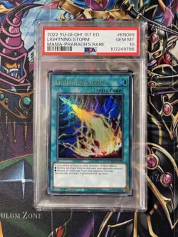 YUGIOH PSA 10 LIGHTNING STORM ULTRA PHARAOH’S RARE MAMA-EN089 MAGNIFICENT MAVENS - Image 1