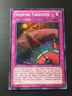 Yugioh Vampire Takeover SHSP-EN075 1st Edition Super Rare NM - Image 1