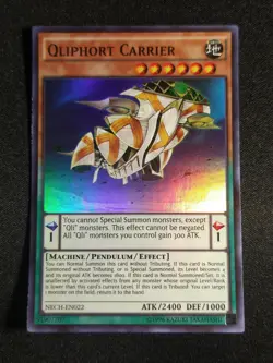 Yugioh Qliphort Carrier NECH-EN022 Unlimited Edition Super Rare NM - Image 1