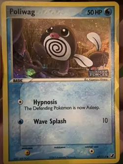 Poliwag 67/115 Reverse Holo Pokemon Card Stamped EX Unseen Forces Pokemon TCG - Image 1